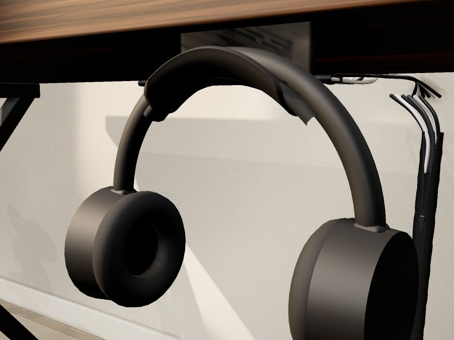 Headphone hook — Close-up · our own photo
