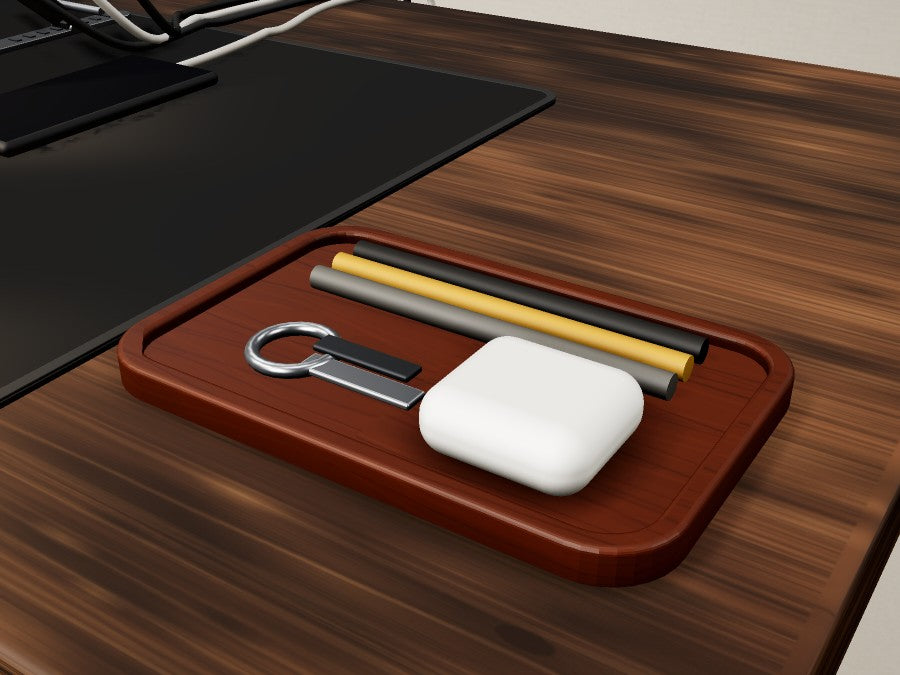 Wooden tray — Close-up · our own photo