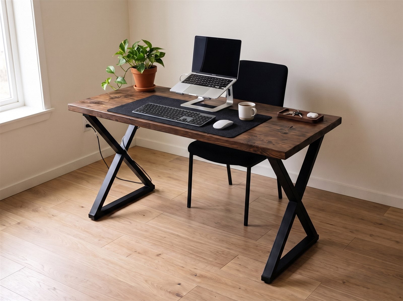 Desk in use
